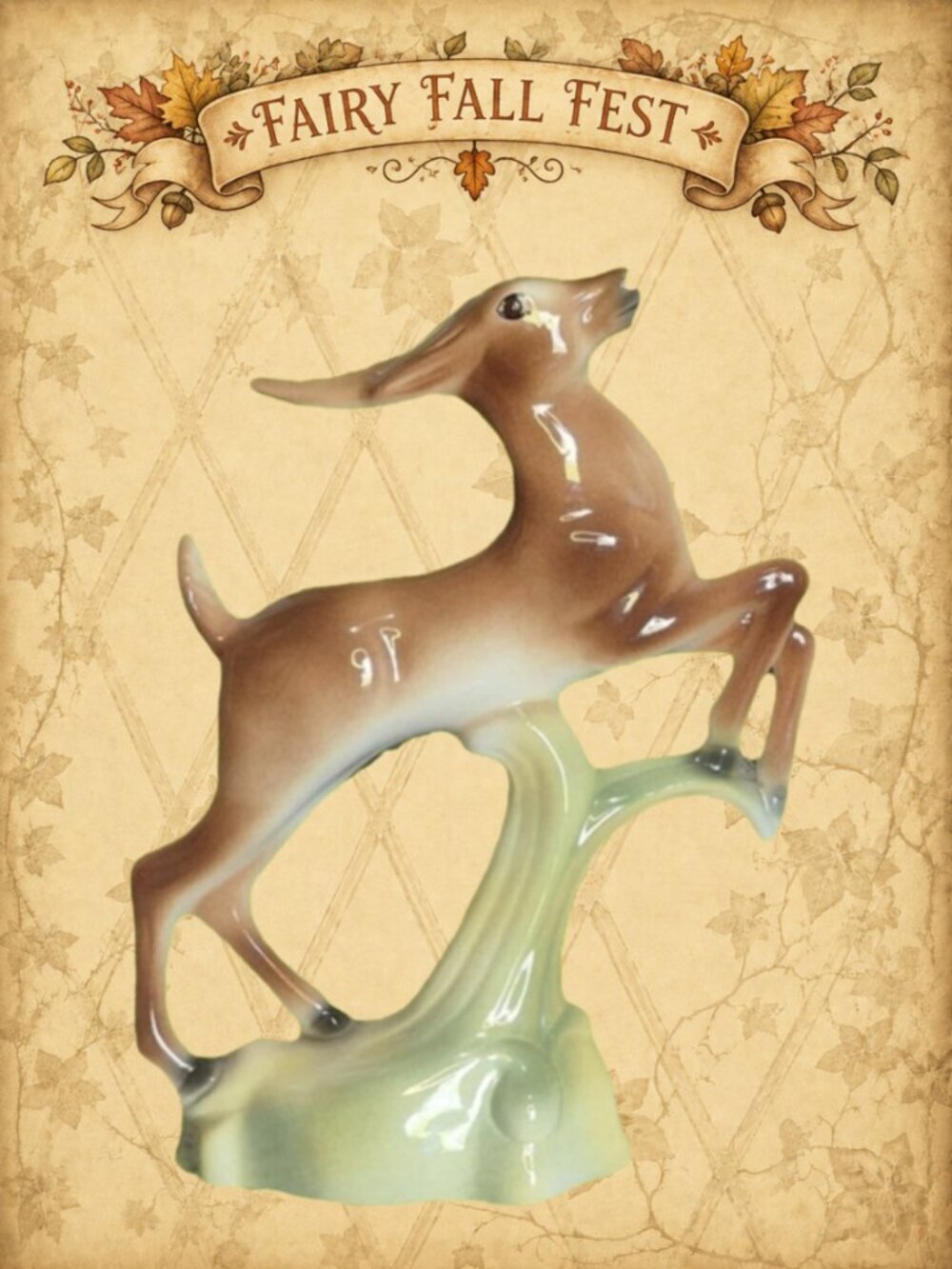 Woodland Whispers 🍃🧚‍♂️ STUART & McCULLOCH Vintage Deer Figurine